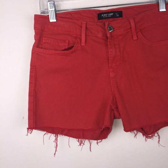 Just USA Juniors 11 Dark Salmon Orange Shorts - Picture 2 of 8